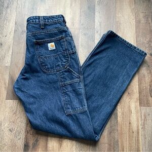 VTG Carhartt Womens Jeans Size 10x30 Cotton Straight Leg Rugged Essential Denim